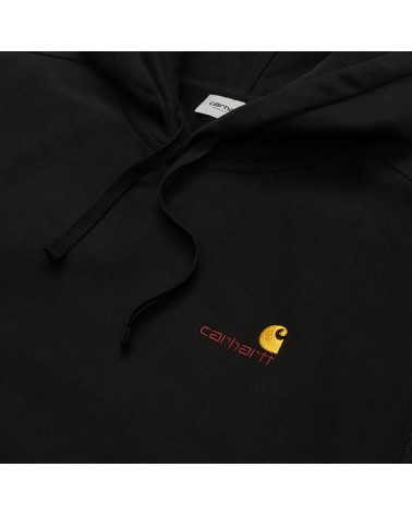 Carhartt Wip Felpa Hooded American Script Sweat Black