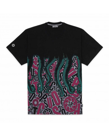 Octopus T-Shirt Letterz Tee Black