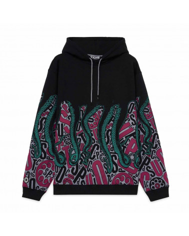 Octopus Sweatshirt Letterz Hoodie Black