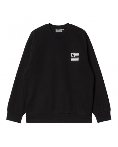 Carhartt Wip Felpa Fade State Sweat Black/White
