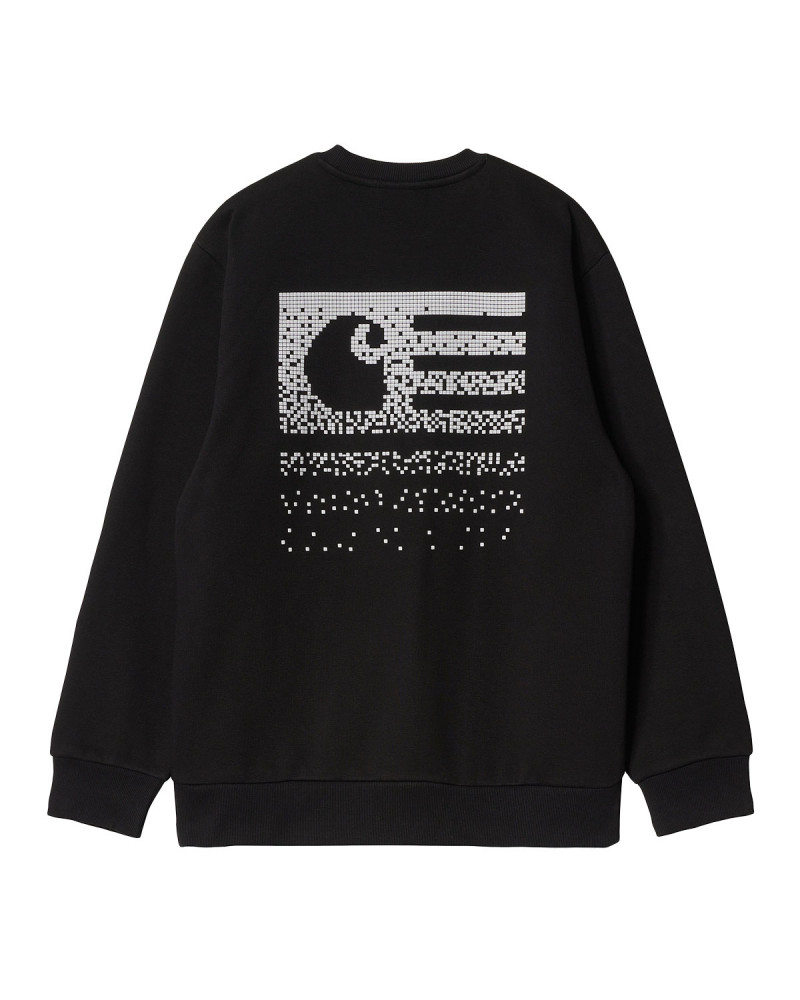 Carhartt Wip Felpa Fade State Sweat Black/White