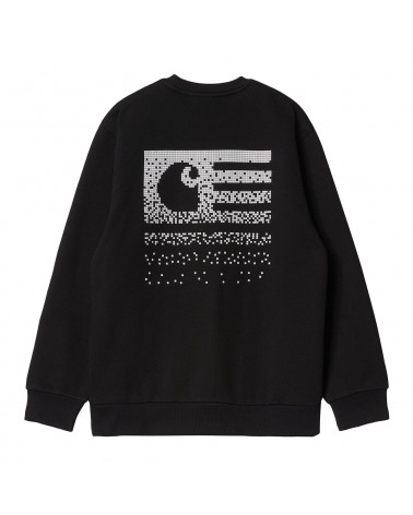Carhartt Wip Felpa Fade State Sweat Black/White