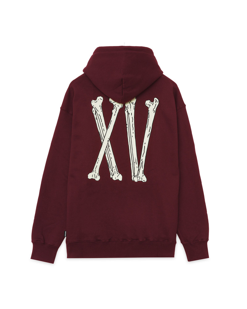 Propaganda Sweatshirt Xv Bones Hoodie Burgundy