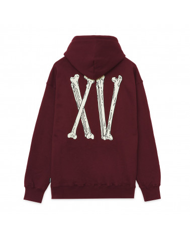 Propaganda Sweatshirt Xv Bones Hoodie Burgundy