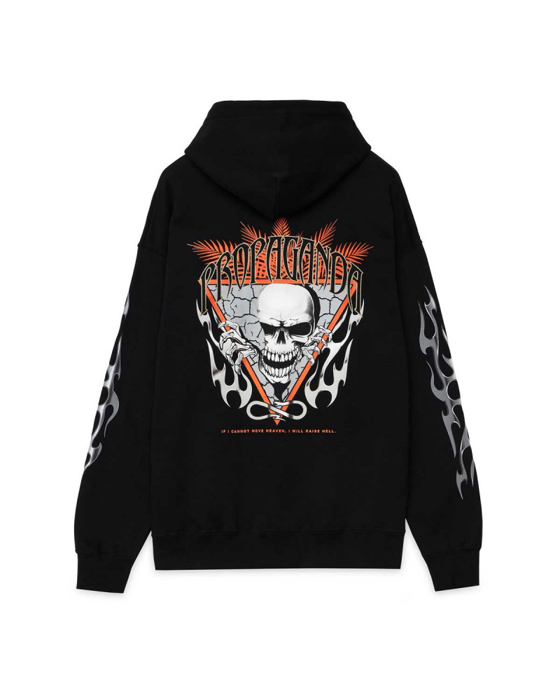 Propaganda Sweatshirt Skeleton Hoodie Black