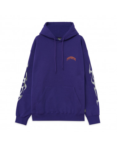 Propaganda Sweatshirt Skeleton Hoodie Purple