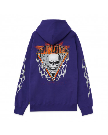 Propaganda Sweatshirt Skeleton Hoodie Purple