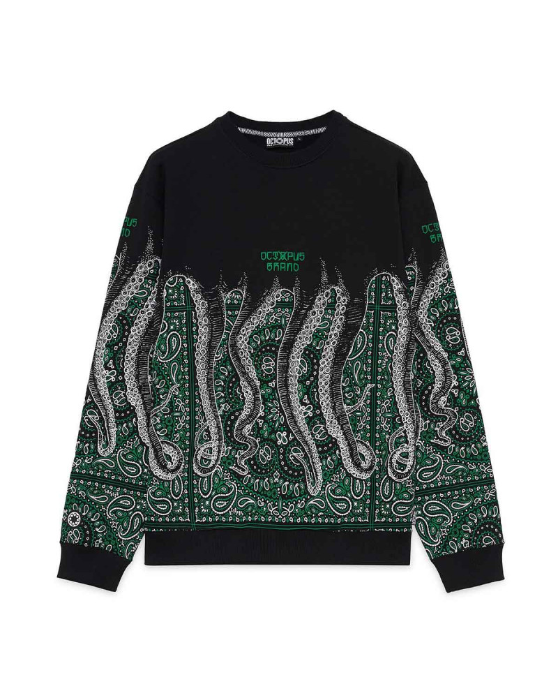 Octopus Sweatshirt Bandana Crewneck Green