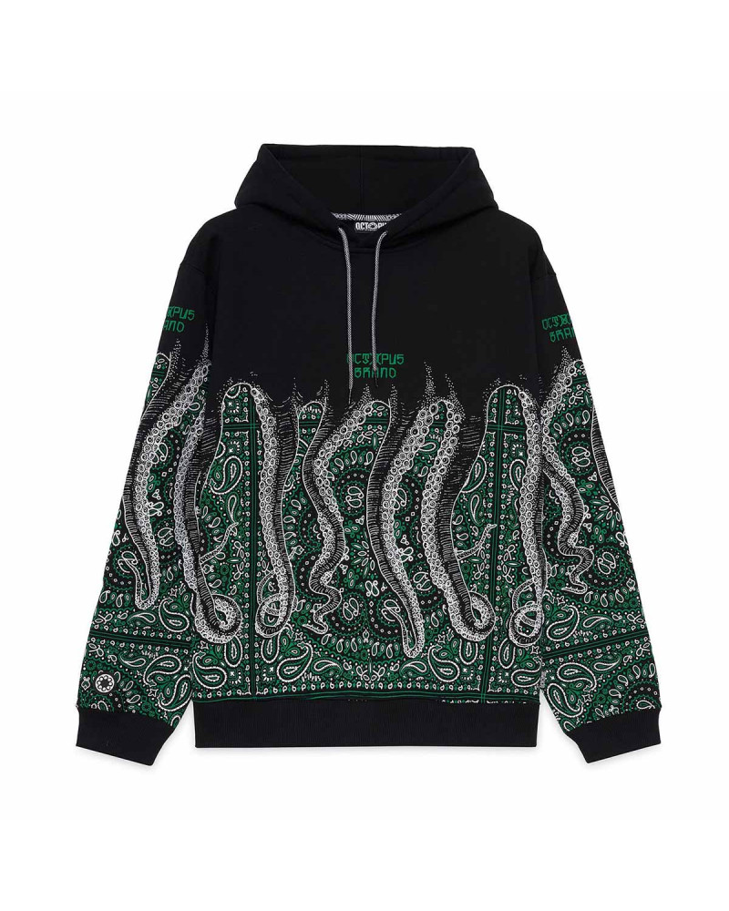 Octopus Sweatshirt Bandana Hoodie Green