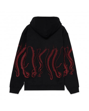 Octopus Sweatshirt Outline Hoodie Red