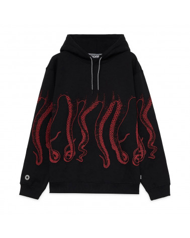 Octopus Sweatshirt Outline Hoodie Red