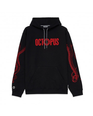 Octopus Sweatshirt Outiline Logo Hoodie Red