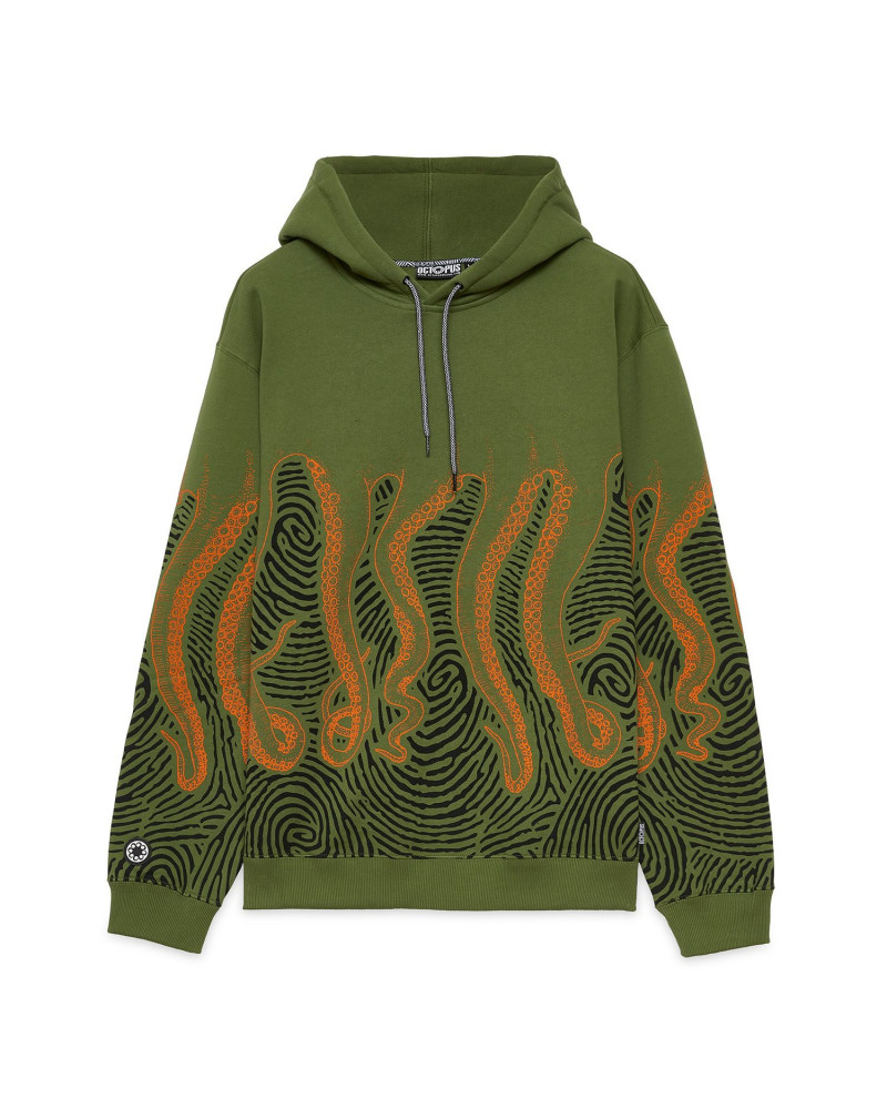Octopus Felpa Fingerz Hoodie Army