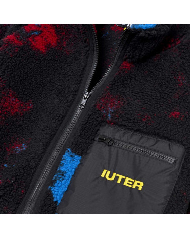 Iuter Giacca Tie Dye Fur Zip Neck Purple