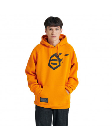 Dolly Noire Felpa Logo Foglie Hoodie Orange