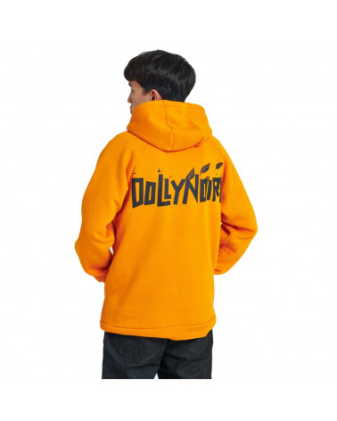 Dolly Noire Felpa Logo Foglie Hoodie Orange