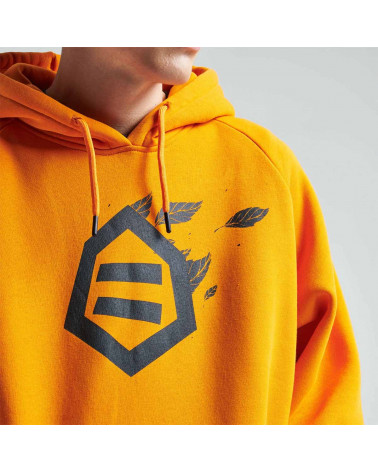 Dolly Noire Felpa Logo Foglie Hoodie Orange