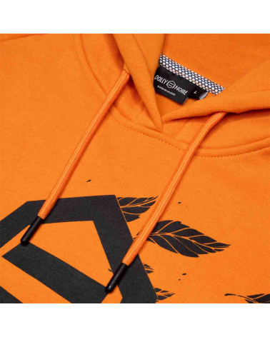 Dolly Noire Sweatshirt Logo Foglie Hoodie Orange