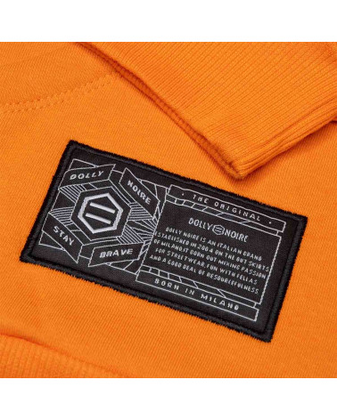 Dolly Noire Felpa Logo Foglie Hoodie Orange