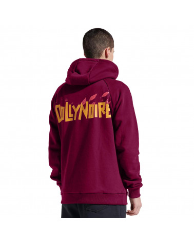 Dolly Noire Felpa Logo Foglie Hoodie Bordeaux