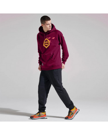 Dolly Noire Felpa Logo Foglie Hoodie Bordeaux