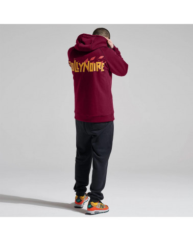 Dolly Noire Felpa Logo Foglie Hoodie Bordeaux