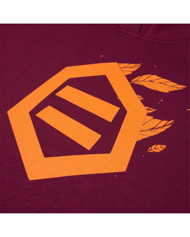 Dolly Noire Felpa Logo Foglie Hoodie Bordeaux