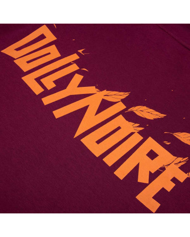 Dolly Noire Felpa Logo Foglie Hoodie Bordeaux