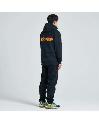 Dolly Noire Sweatshirt Logo Foglie Hoodie Black