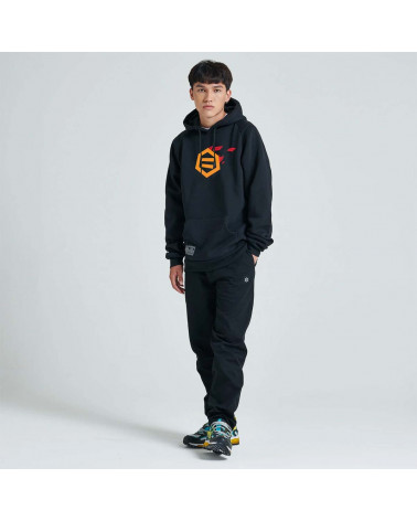 Dolly Noire Sweatshirt Logo Foglie Hoodie Black