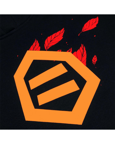 Dolly Noire Sweatshirt Logo Foglie Hoodie Black