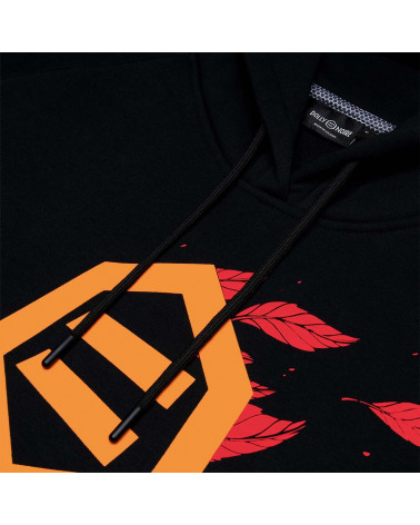 Dolly Noire Felpa Logo Foglie Hoodie Black