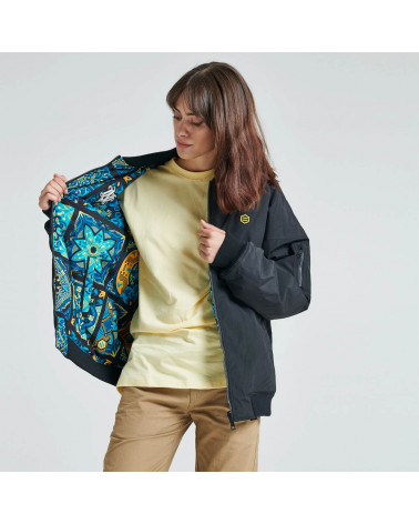 Dolly Noire Maioliche Pattern Jacket Bomber