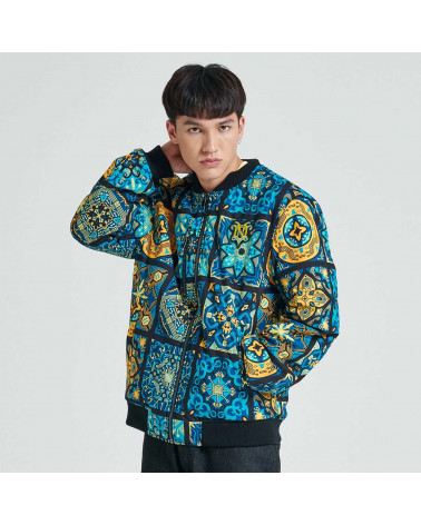 Dolly Noire Giacca Maioliche Pattern Jacket Bomber