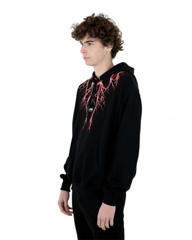 Phobia Felpa Black Hoodie Red Lightning