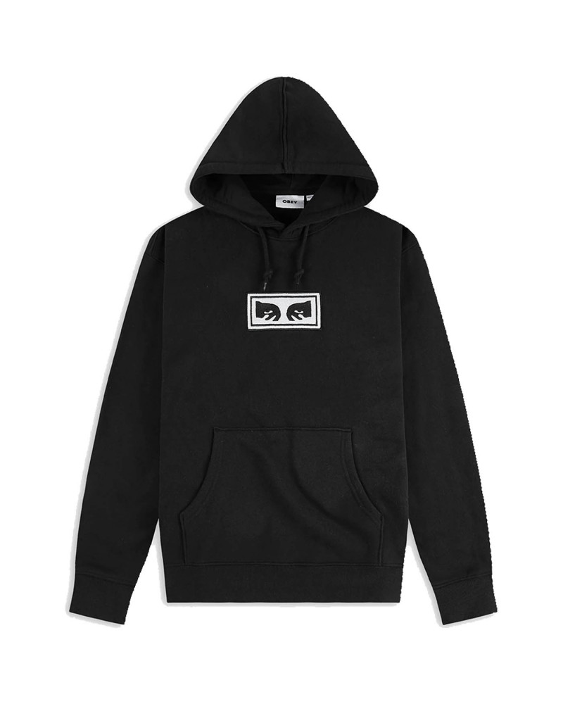 Obey Sweatshirt Eyes Logo Specialty Fleece Hoodie Black