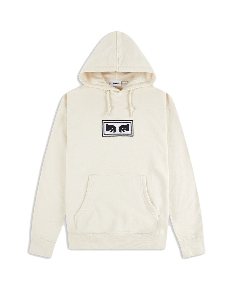 Obey Sweatshirt Eyes Logo Specialty Fleece Hoodie Unbleached
