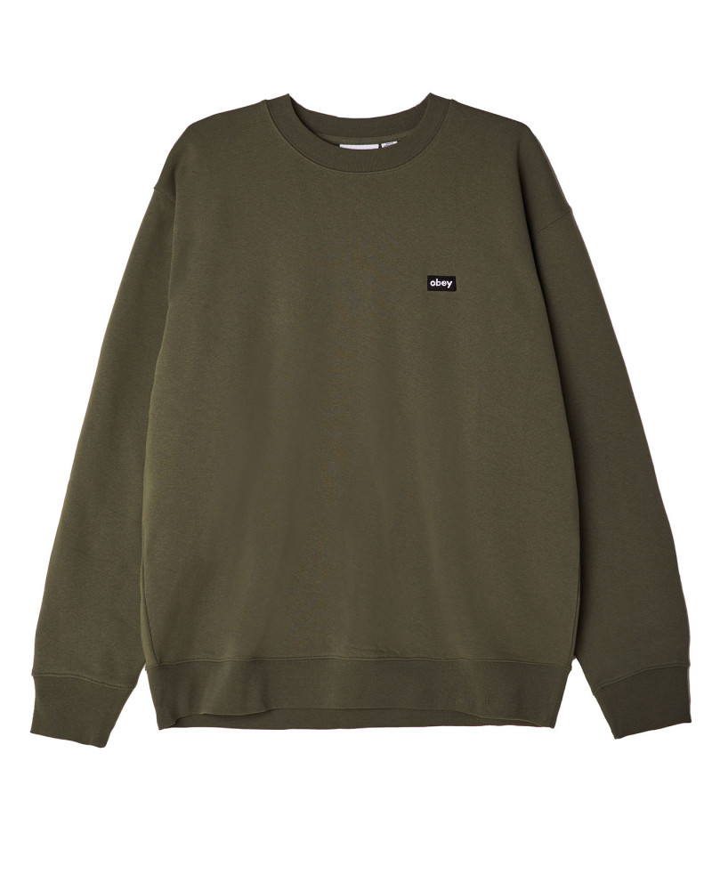 Obey Felpa Mini Box Logo Crew Speciality Fleece Thyme