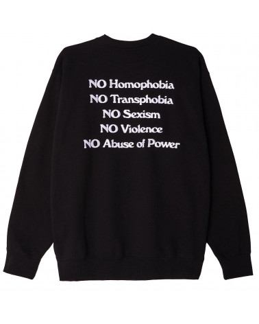 Obey Felpa Love Is The Cure Crew Speciality Fleece Black