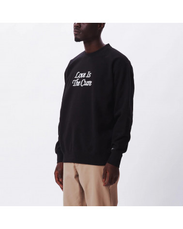 Obey Sweatshirt Love Is The Cure Crew Speciality Fleece Black