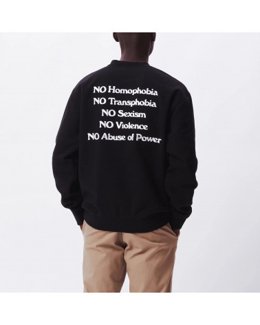 Obey Sweatshirt Love Is The Cure Crew Speciality Fleece Black