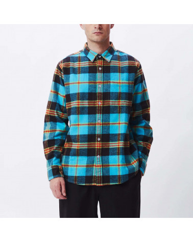 Obey Shirt Orchad Woven Flannel L/S Aqua Multi