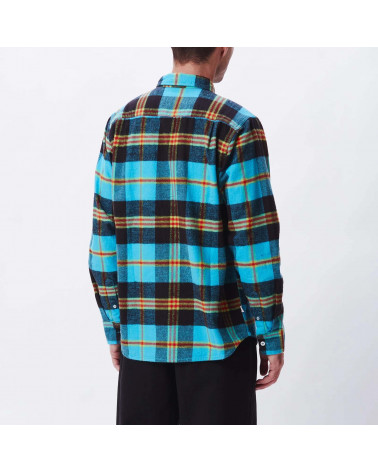 Obey Camicia Orchad Woven Flannel L/S Aqua Multi