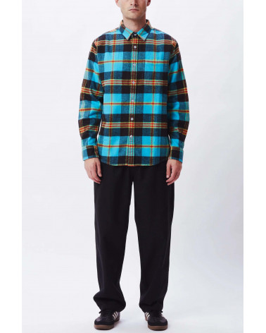Obey Shirt Orchad Woven Flannel L/S Aqua Multi