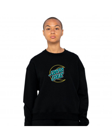 Santa Cruz Sweatshirt Empy Moon Dot Crew Black