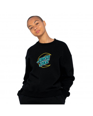Santa Cruz Sweatshirt Empy Moon Dot Crew Black