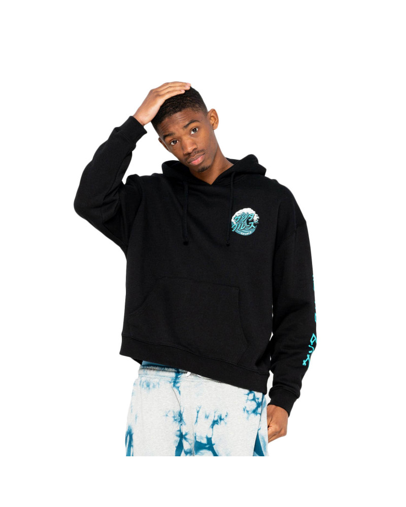 Santa Cruz Felpa Japanese Wave Dot Hood Black