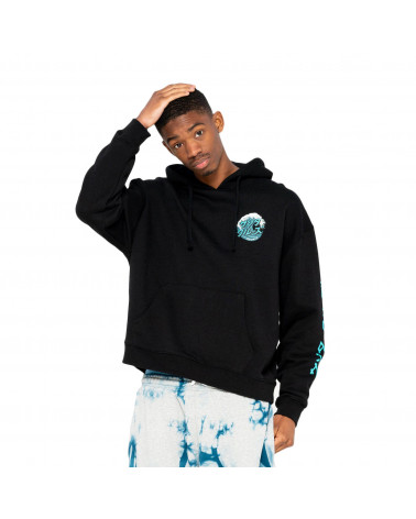 Santa Cruz Felpa Japanese Wave Dot Hood Black