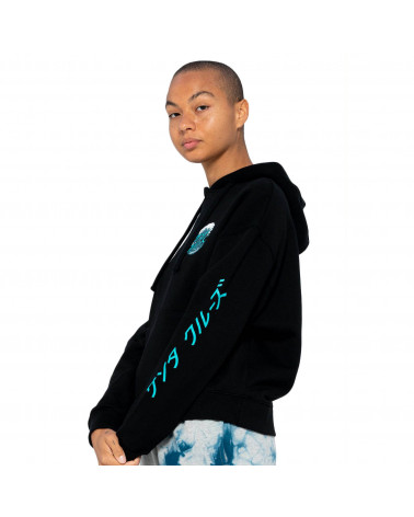 Santa Cruz Felpa Japanese Wave Dot Hood Black