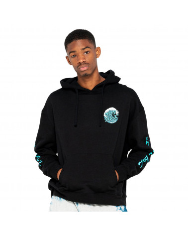 Santa Cruz Felpa Japanese Wave Dot Hood Black